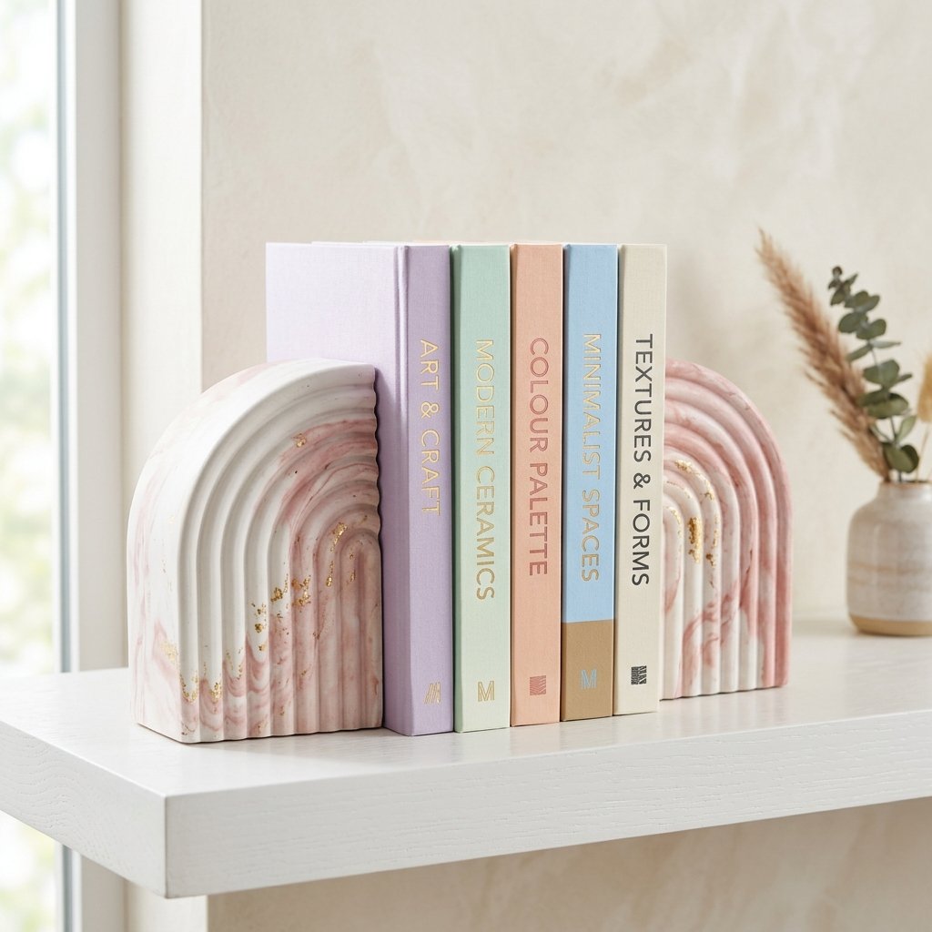 طقم مساند الكتب المعمارية المضلعة (Arch Bookends)