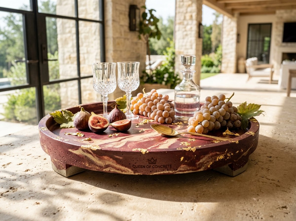 بلاتر الضيافة "البورجوندي الملكي وشامبين الذهب" (Royal Burgundy Wine & Champagne Gold Platter)