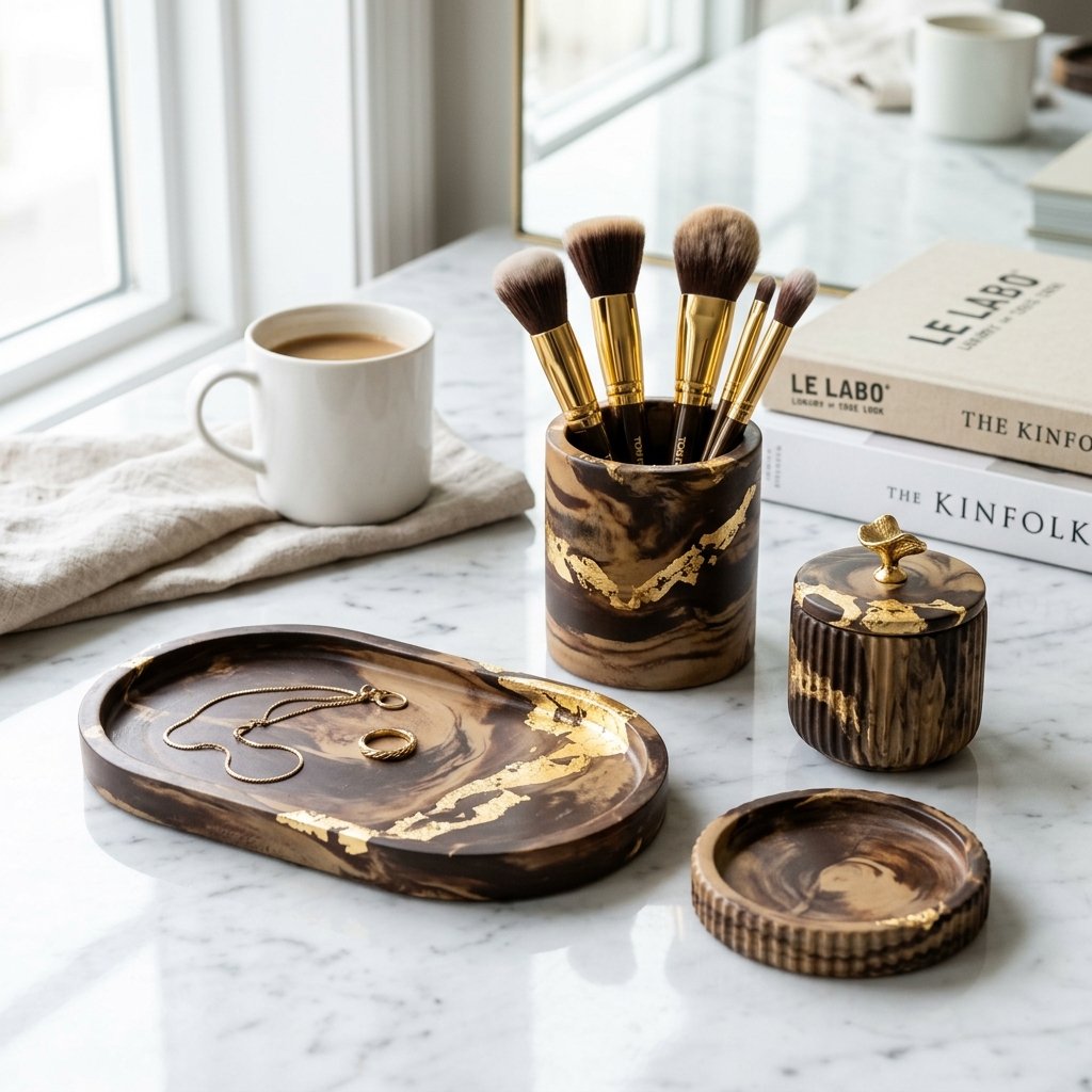 طقم "الموكا وترفل الشوكولاتة والكراميل" (Mocha Gold Truffle 4-Piece Hospitality Set)