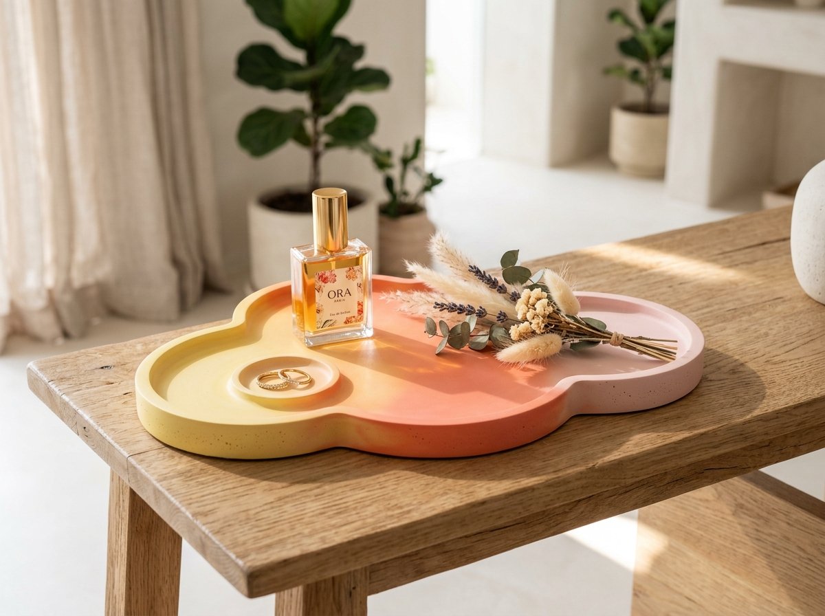 صينية الغيمة "غروب الشمس الباستيل المتدرج" (Sunset Pastel Ombre Cloud Tray)