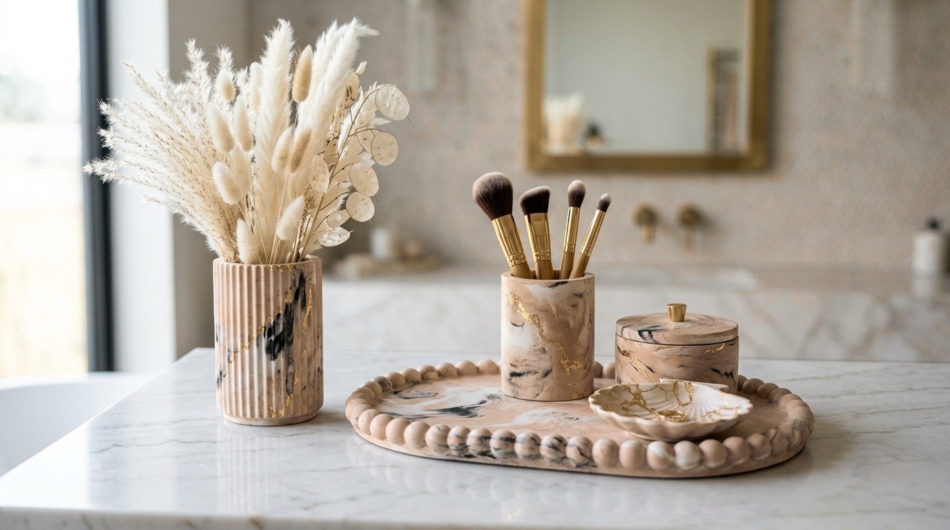 طقم تسريحة خوخي ومرجاني دافئ (Peach Coral Set)
